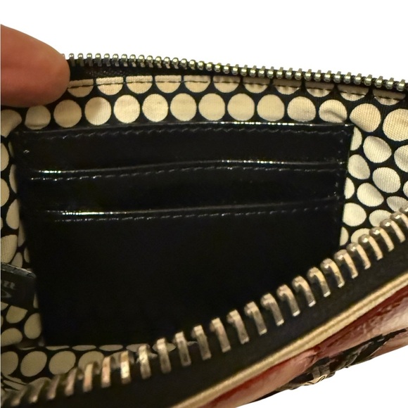 Brighton Gold Wristlet with Red Floral Accent - Picture 10 of 12